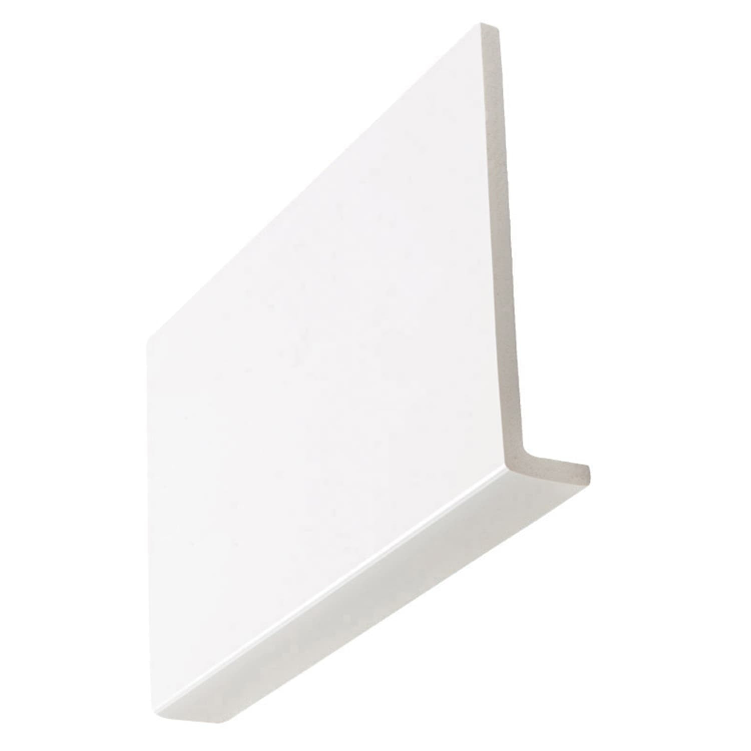 Brilliant White Square 9mm x 250mm Reveal Liner Fascia Capping Board (5m | Kestrel)