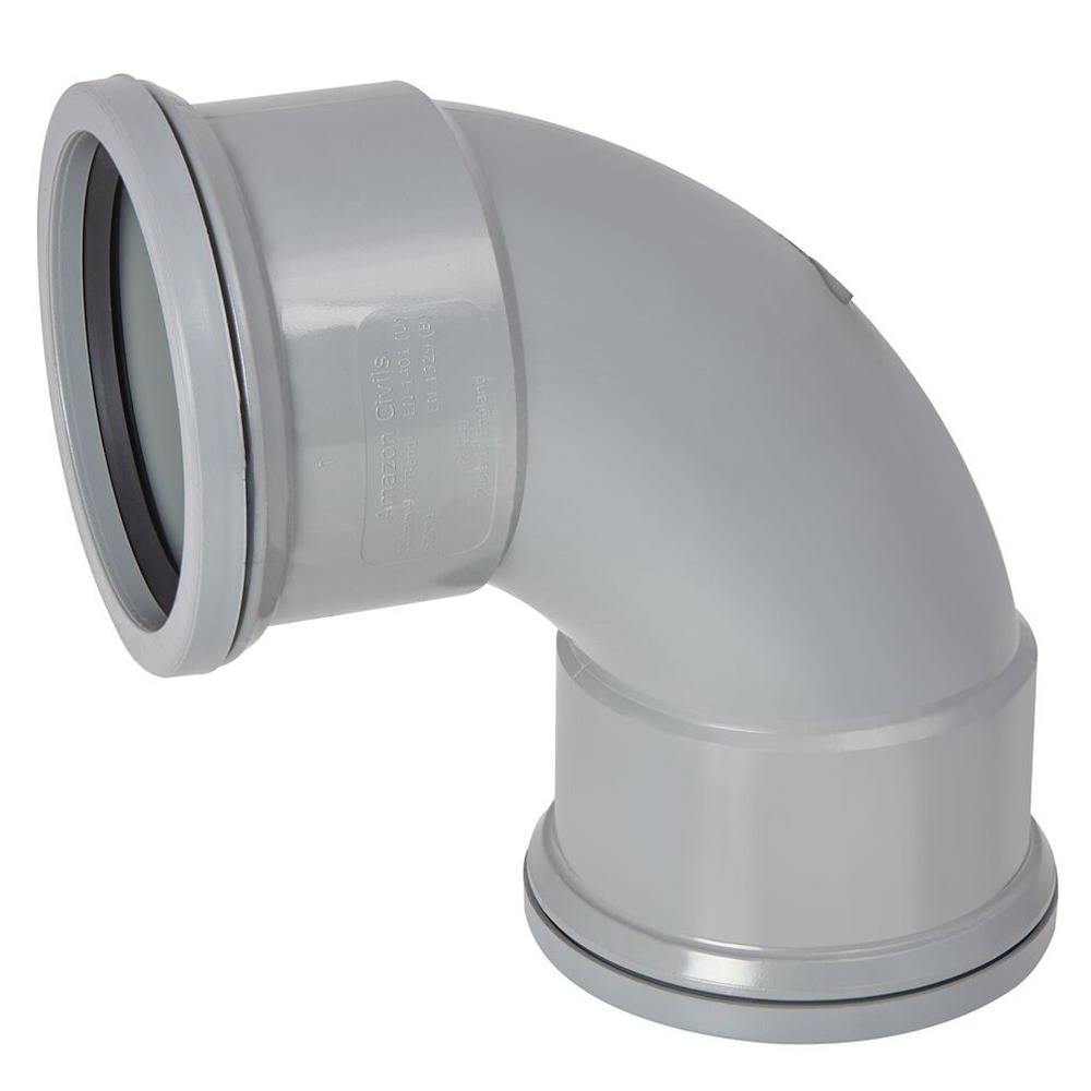 Grey 90 degree Double Socket Bend