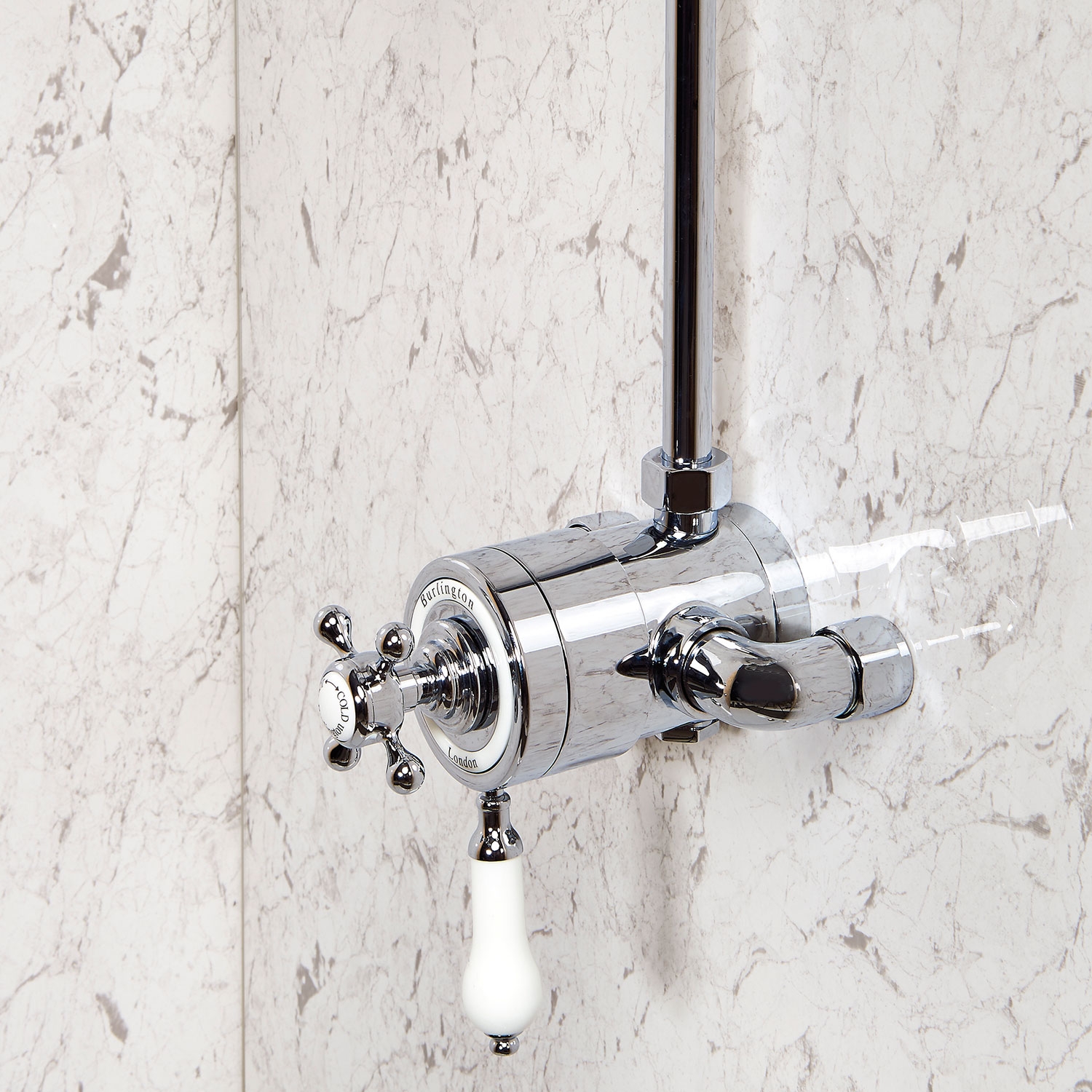 White Marble 10mm Shower Panels 1m (W) x 2.4m (H) | Pack of: 1 | Zest Wall Panels
