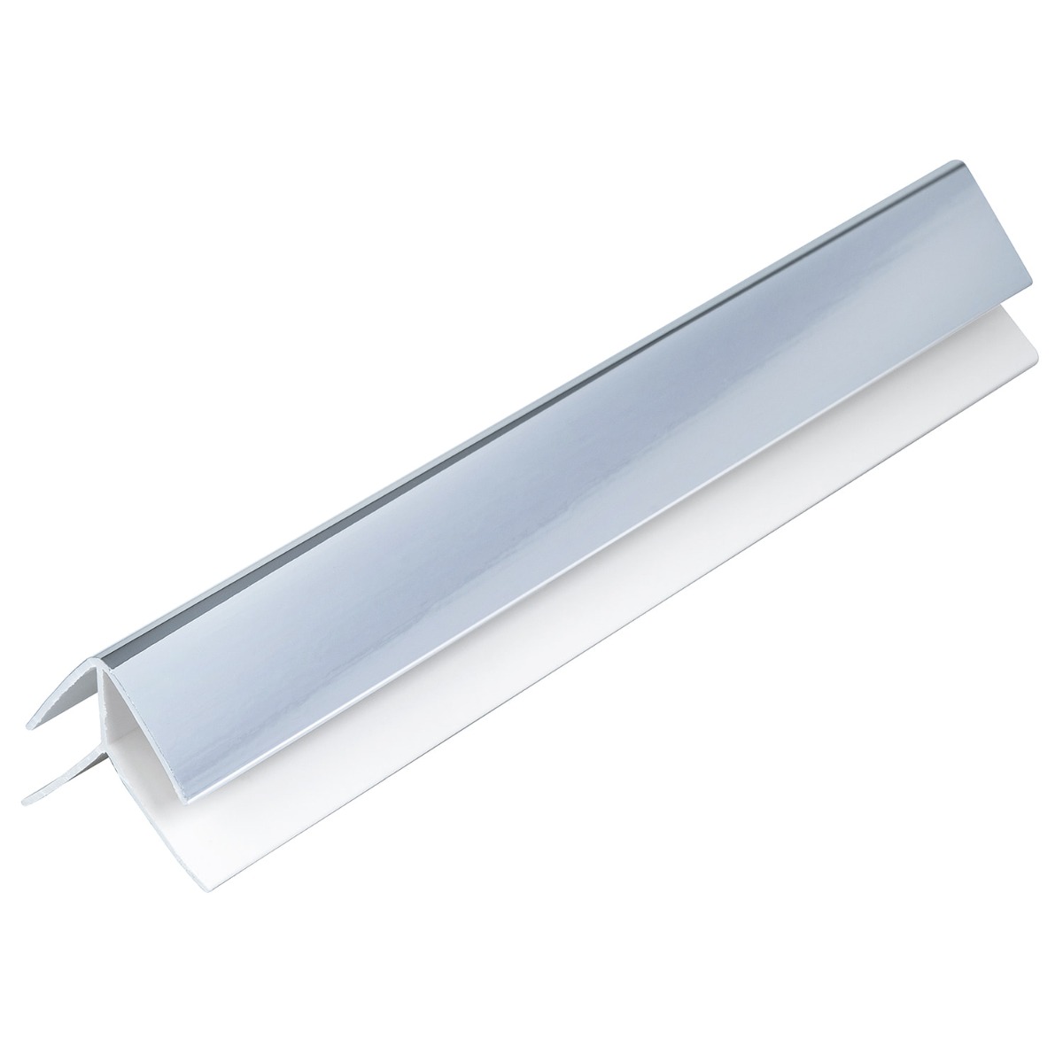 Chrome 5mm Bathroom Panel External Corner (2.6m | Pack of: 1 | Zest Wall Panels)